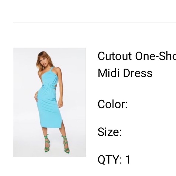 Cutout one-shoulder midi dress - Picture 2 of 2